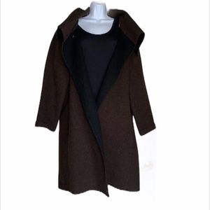 EILEEN FISHER baby alpaca wool blend double faced coat XL XXL